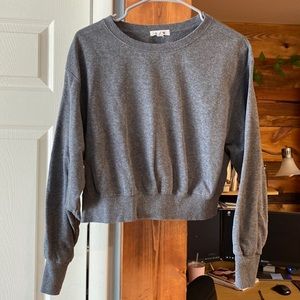 Grey crop  top sweatshirt
